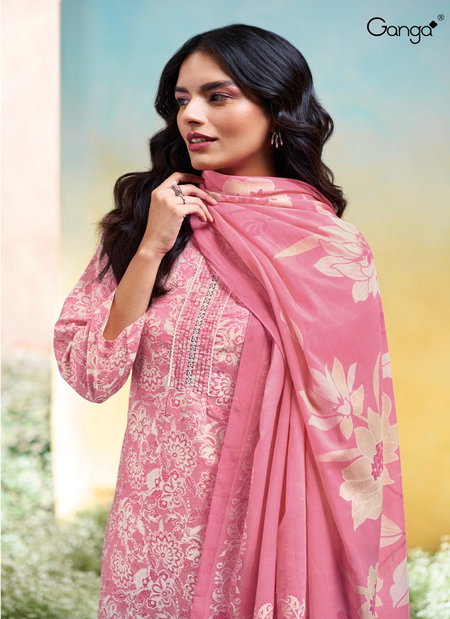 Anvee 3630 By Ganga Cotton Printed Salwar Suit Exporters In India